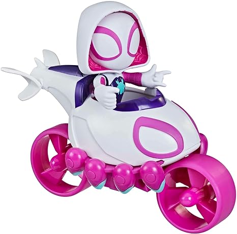 Spidey & His Amazing Friends Marvel Ghost-Spider Action Figure & Copter-Cycle Vehicle